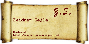 Zeidner Sejla névjegykártya